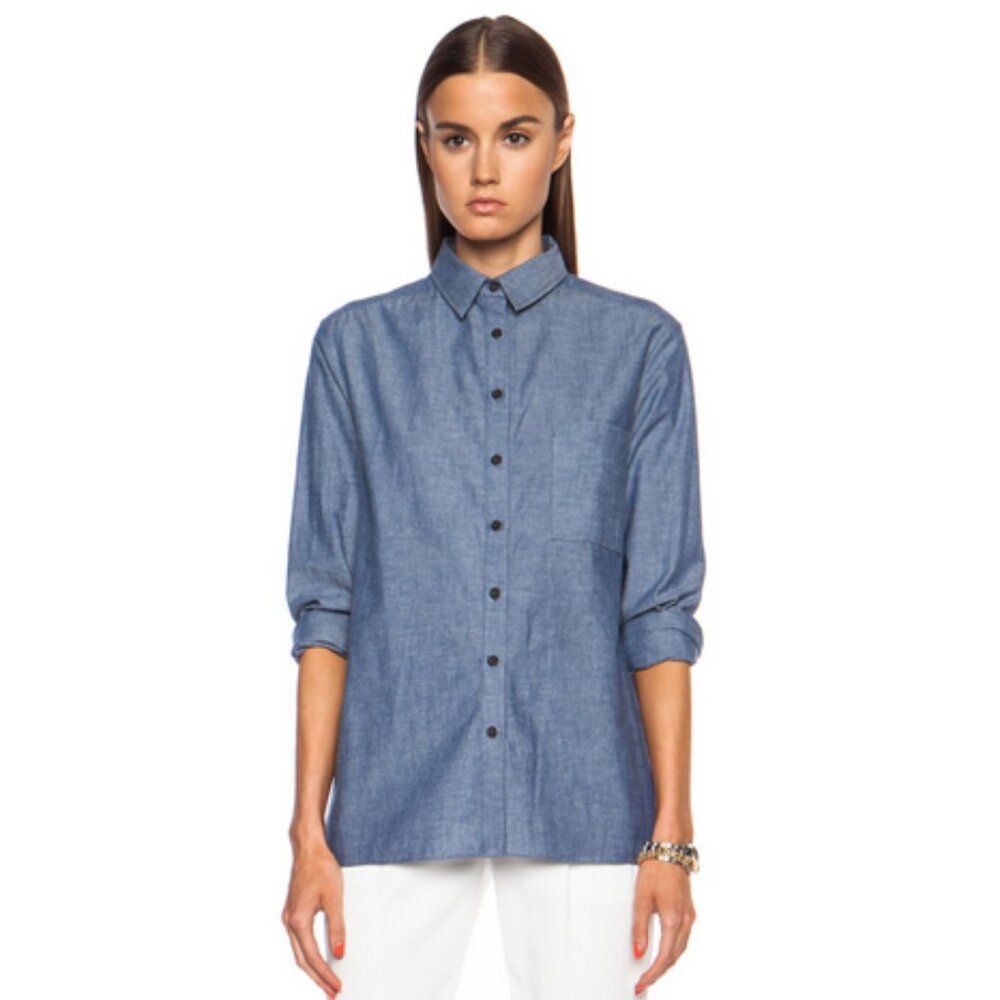 Jenni Kayne Chambray Button up Top SZ XS
